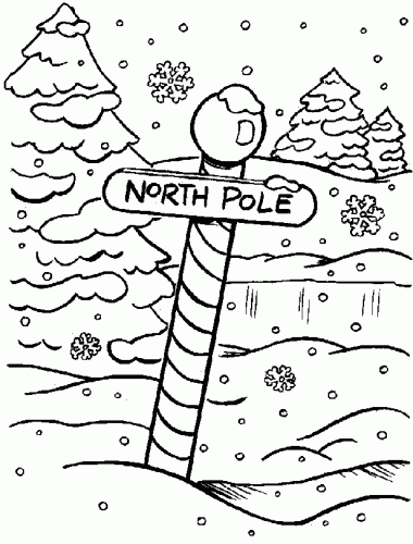 desene de colorat - polul nord 2
