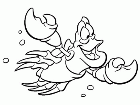 desene de colorat - crab 3