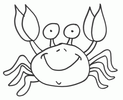 desene de colorat - crab 4
