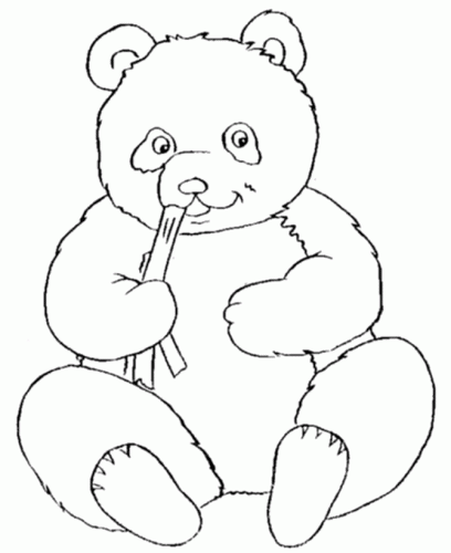 desene de colorat - panda 1