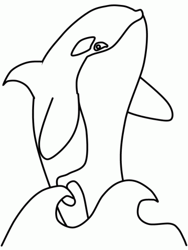 desene de colorat - balena 1