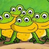 Cantecel cu 5 broscute (Five Little Speckled Frogs)